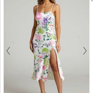 Floral cut out dress